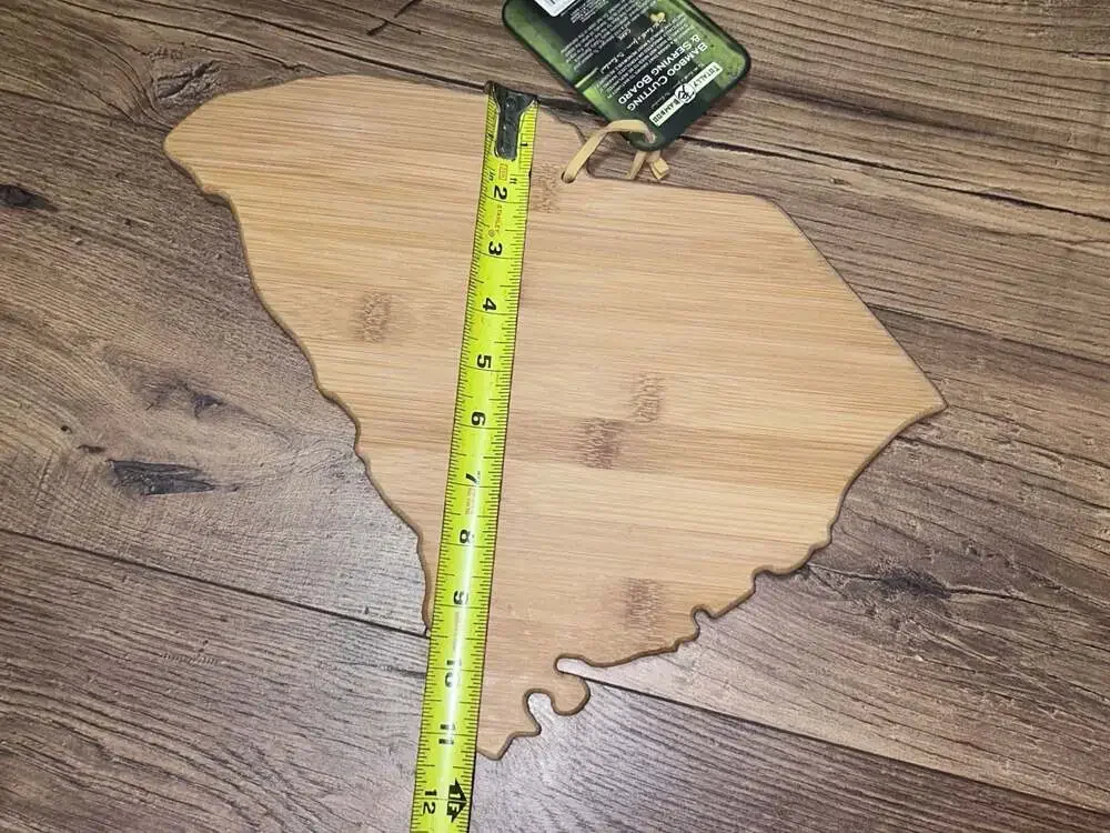 Totally Bamboo SC State Shaped Bamboo Cutting & Serving Board